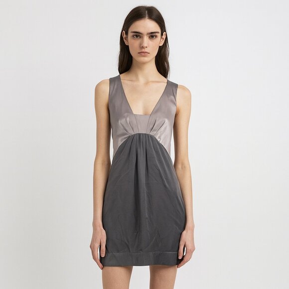 Banana Republic Gray and silver sheath Dress - Size 0 - Picture 1 of 6